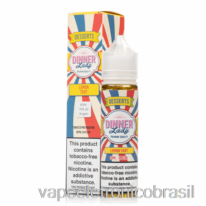 Vape Eletronico Torta De Limão - Vape Dining Lady - 60ml 3mg